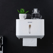 Load image into Gallery viewer, Toilet Paper Holder Waterproof Wall Mounted Toilet Paper Tray Roll Paper Tube Storage Box Tray Tissue Box Shelf Bathroom Product
